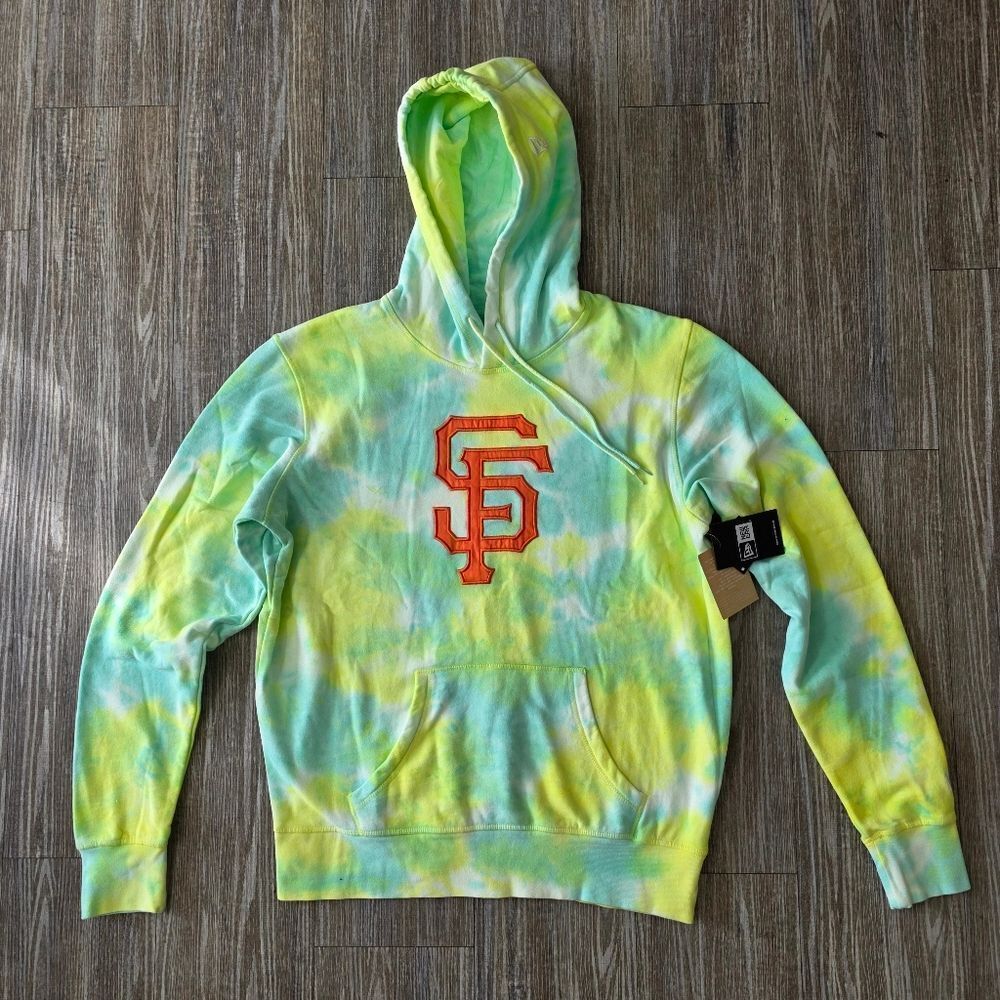 New Era San Francisco Giants Neon Tie Dye MLB Baseball Hoodie Men's Large L SF
